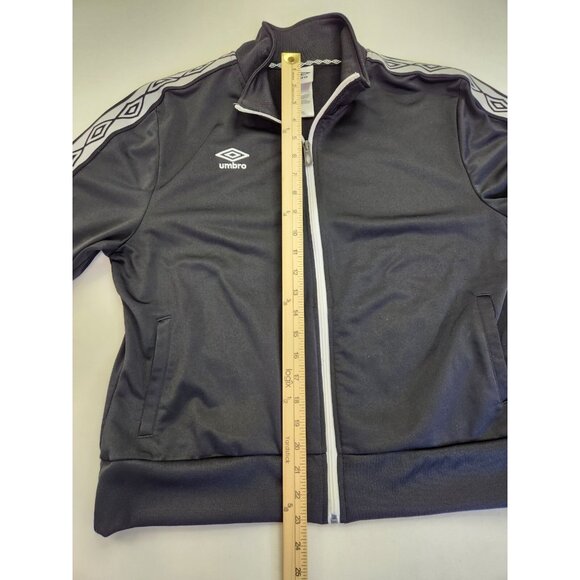Umbro Full Zip Track Jacket Women XL Black Long Sleeve Diamond Detail Mock - Picture 4 of 9